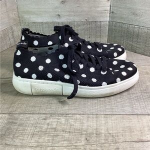 Kate Spade Lift Knit Geo Black white dots Women Size 9.5